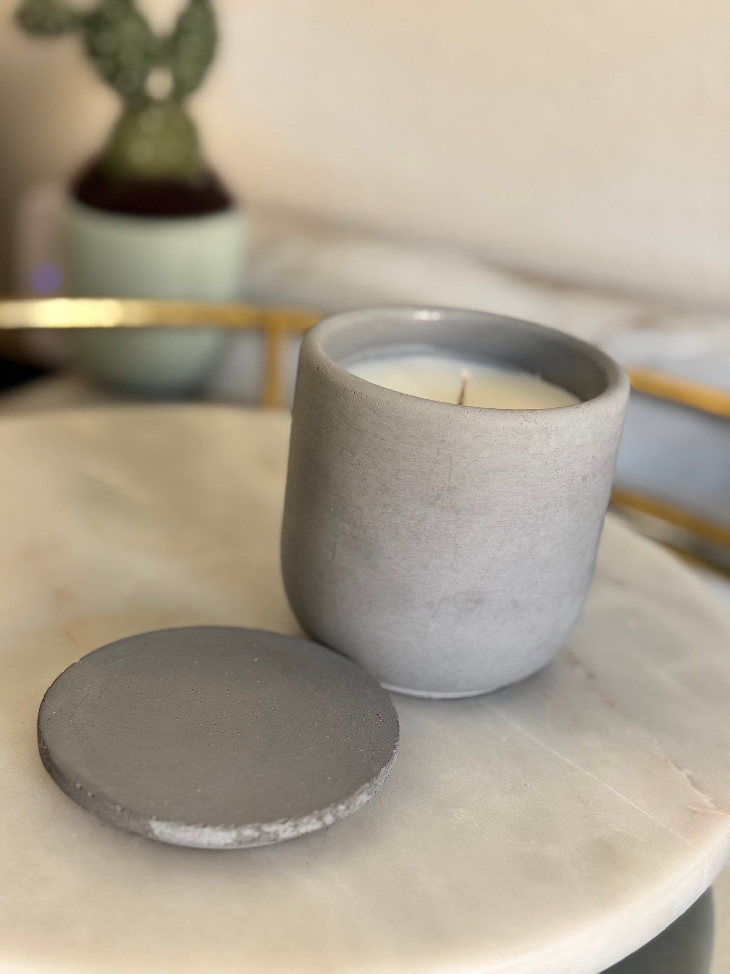 Concrete Candle with Lid