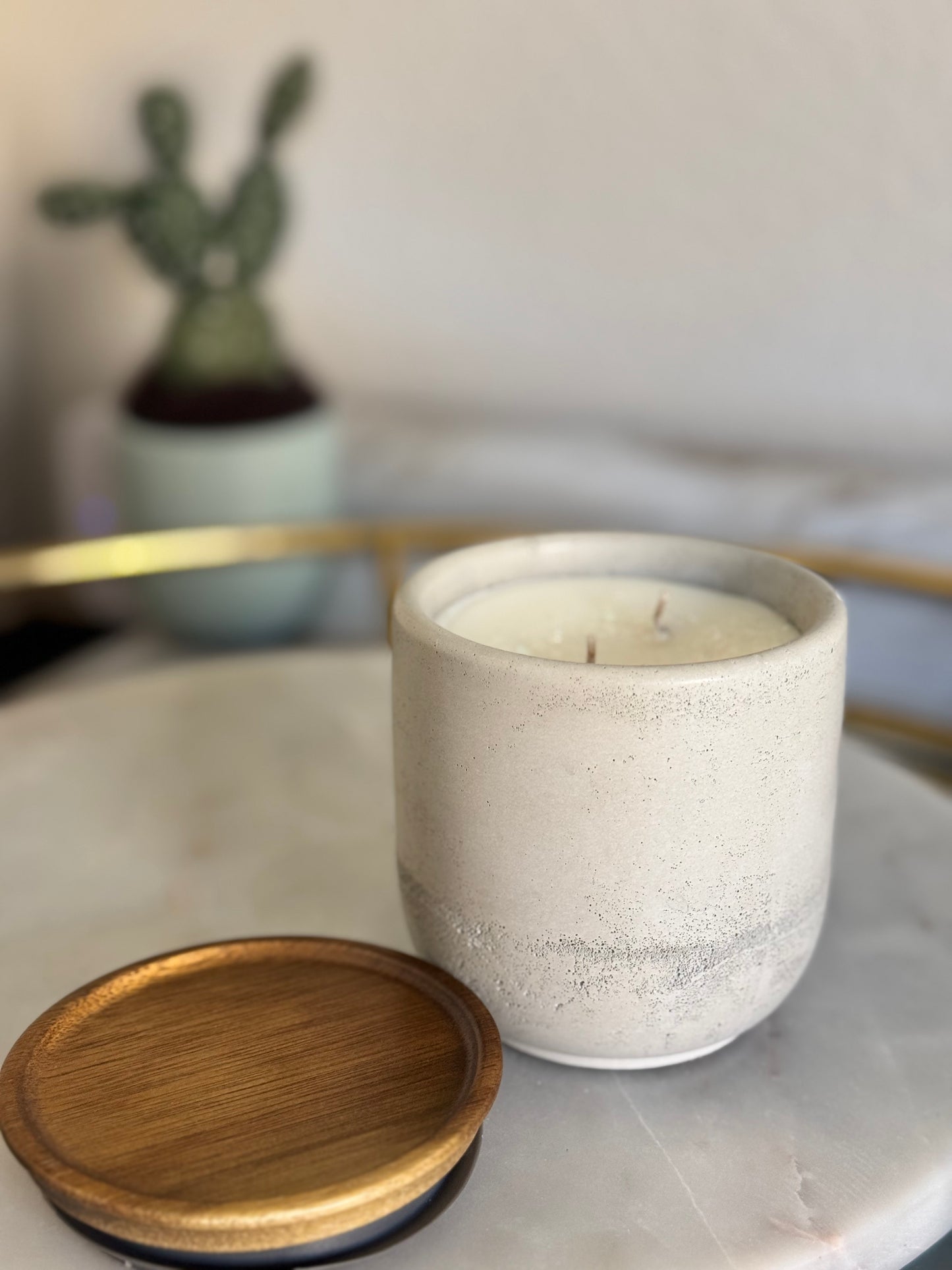 Concrete Candle with Lid