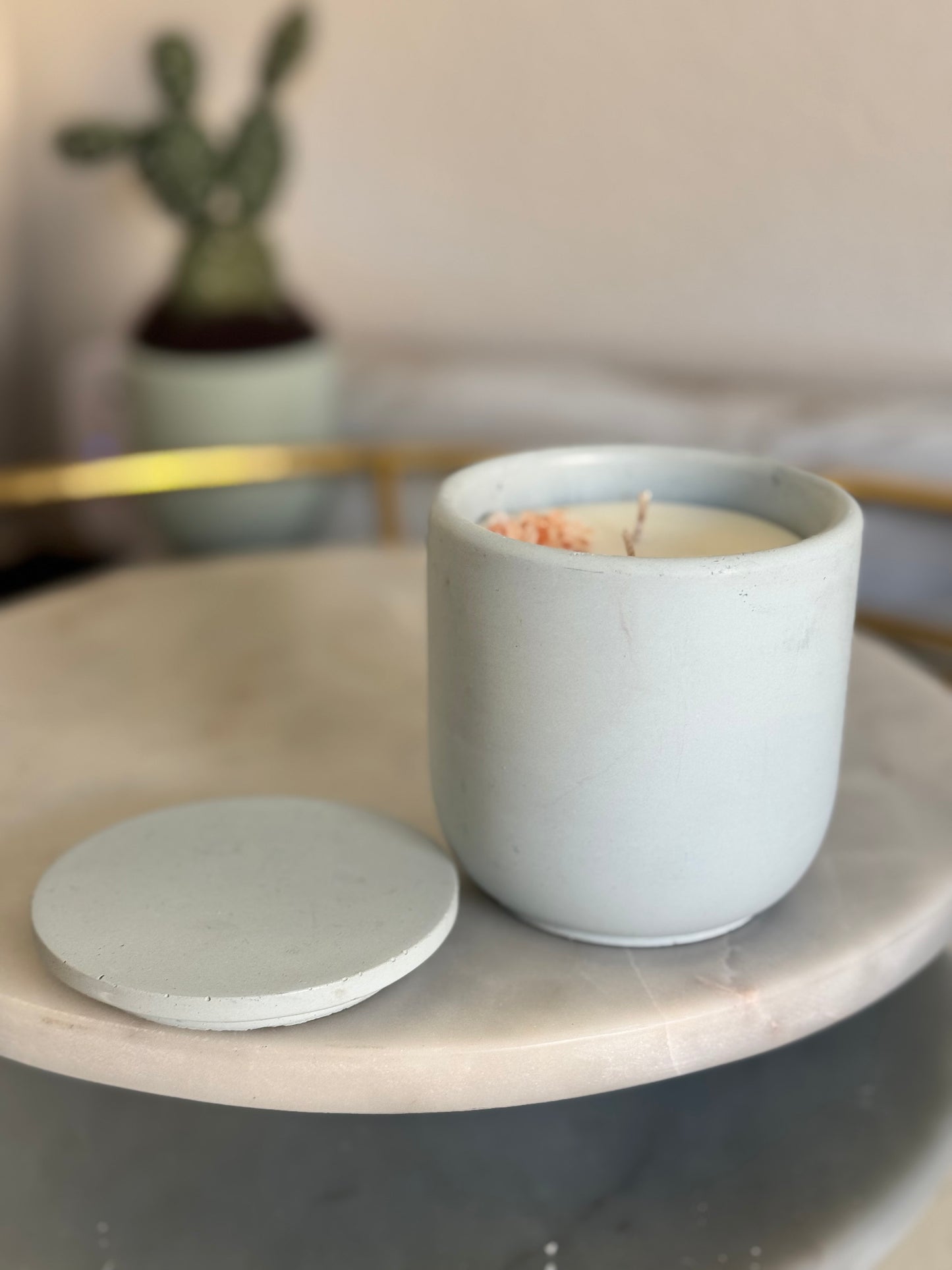 Concrete Candle with Lid