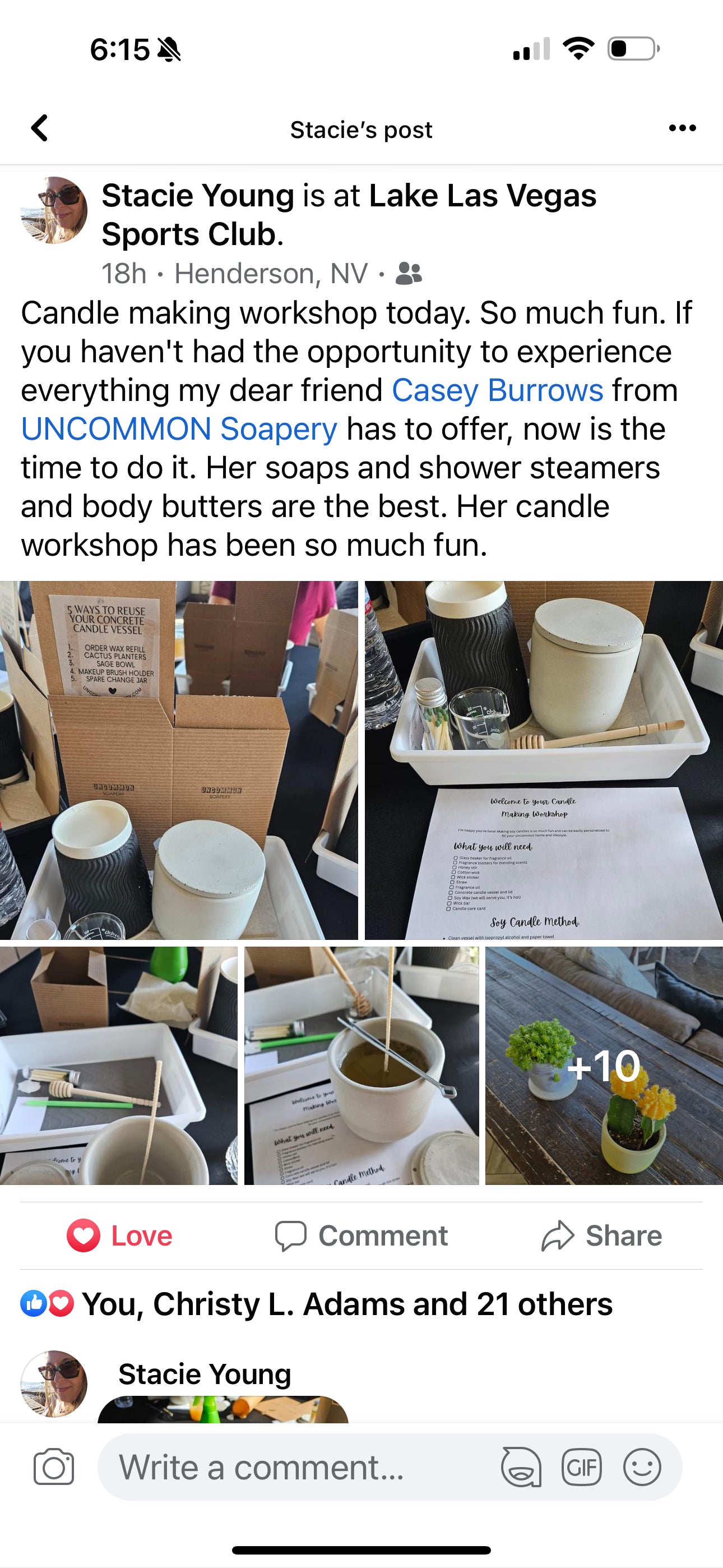 Candle Making Experience
