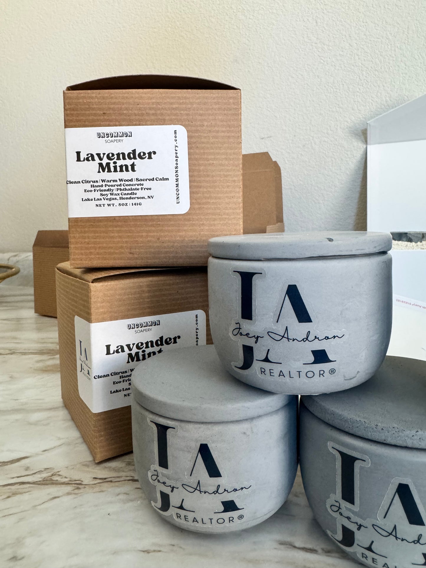 Wholesale Custom Logo Concrete Candles
