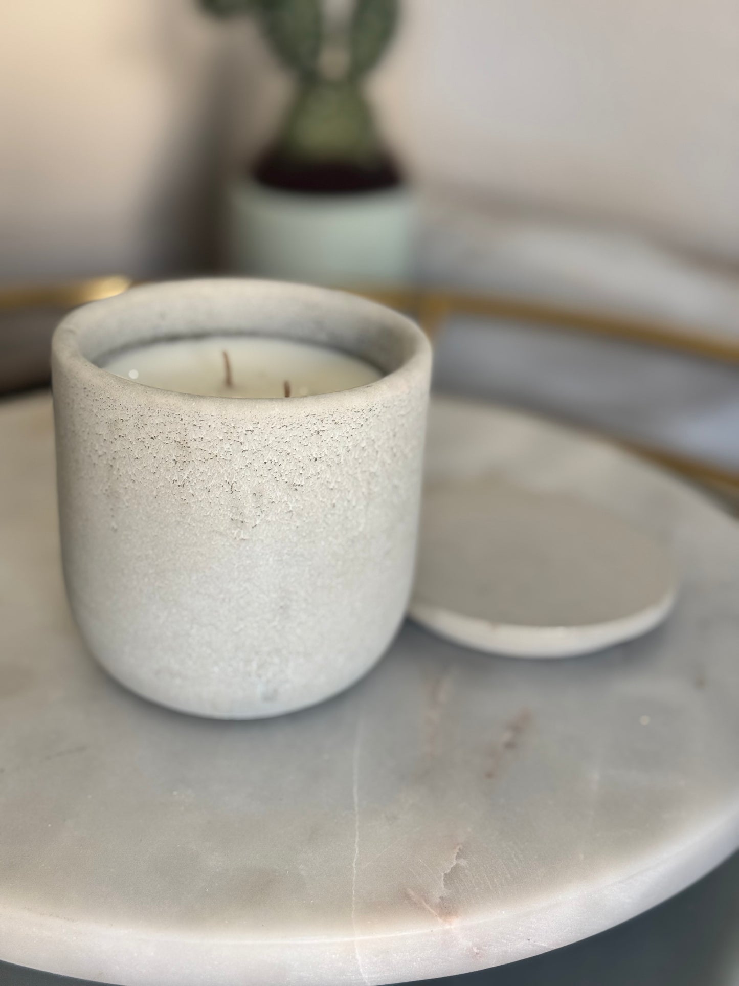 Concrete Candle with Lid