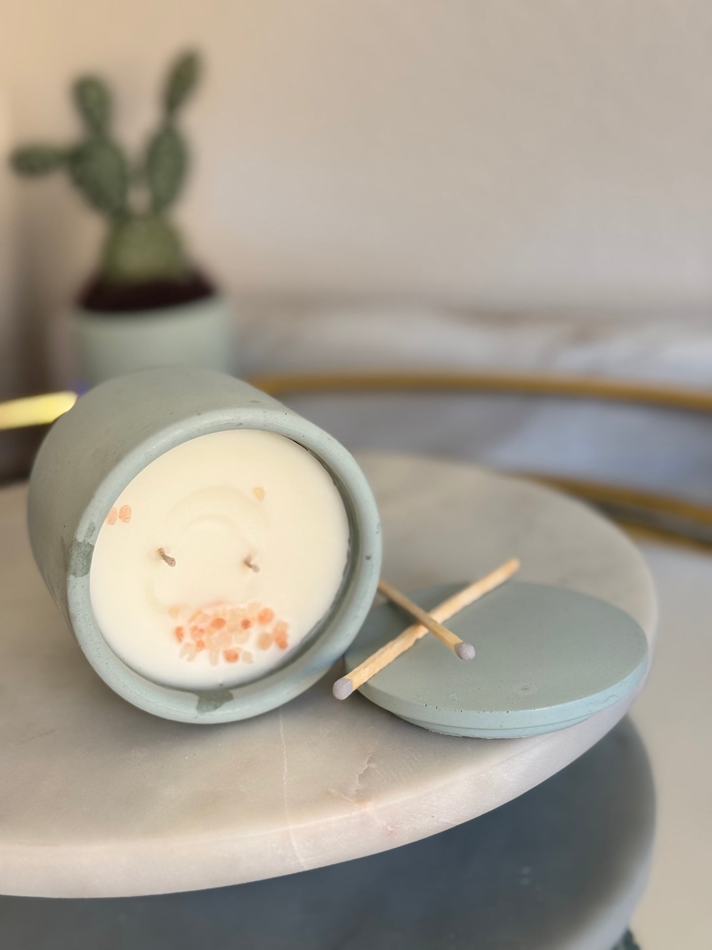 Concrete Candle with Lid