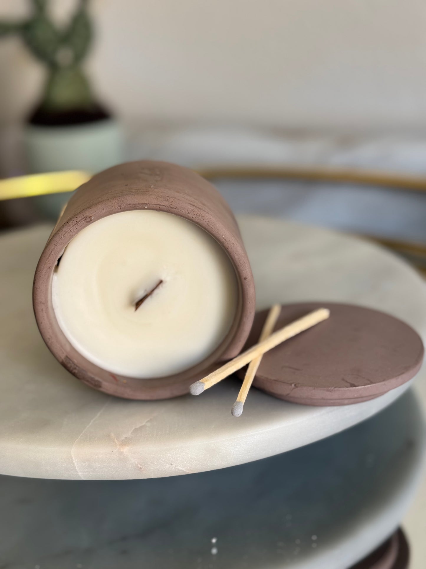 Concrete Candle with Lid