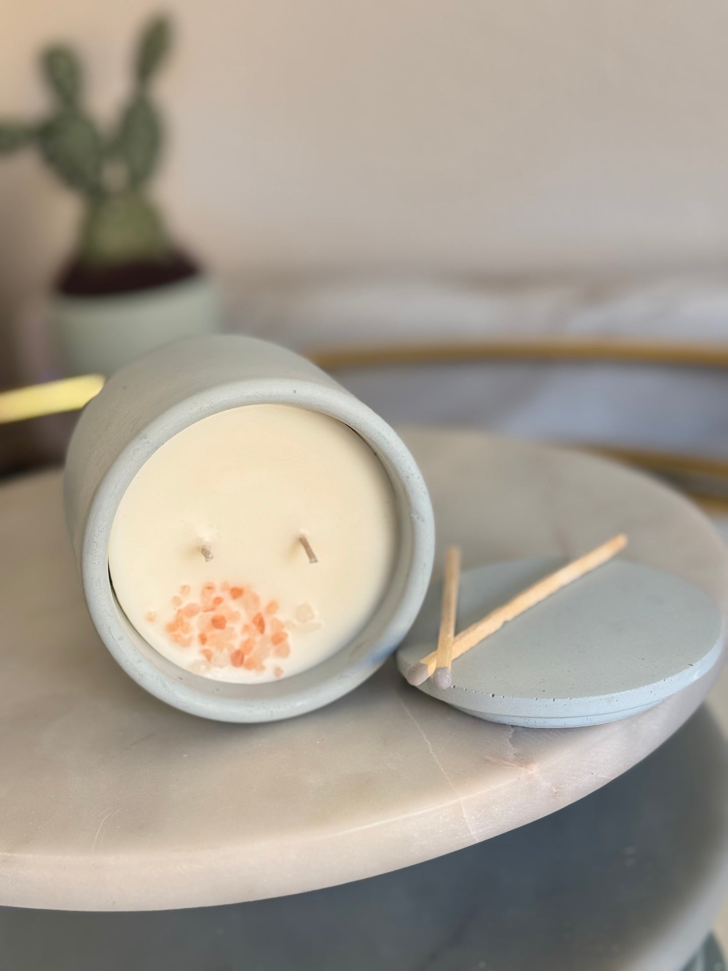 Concrete Candle with Lid