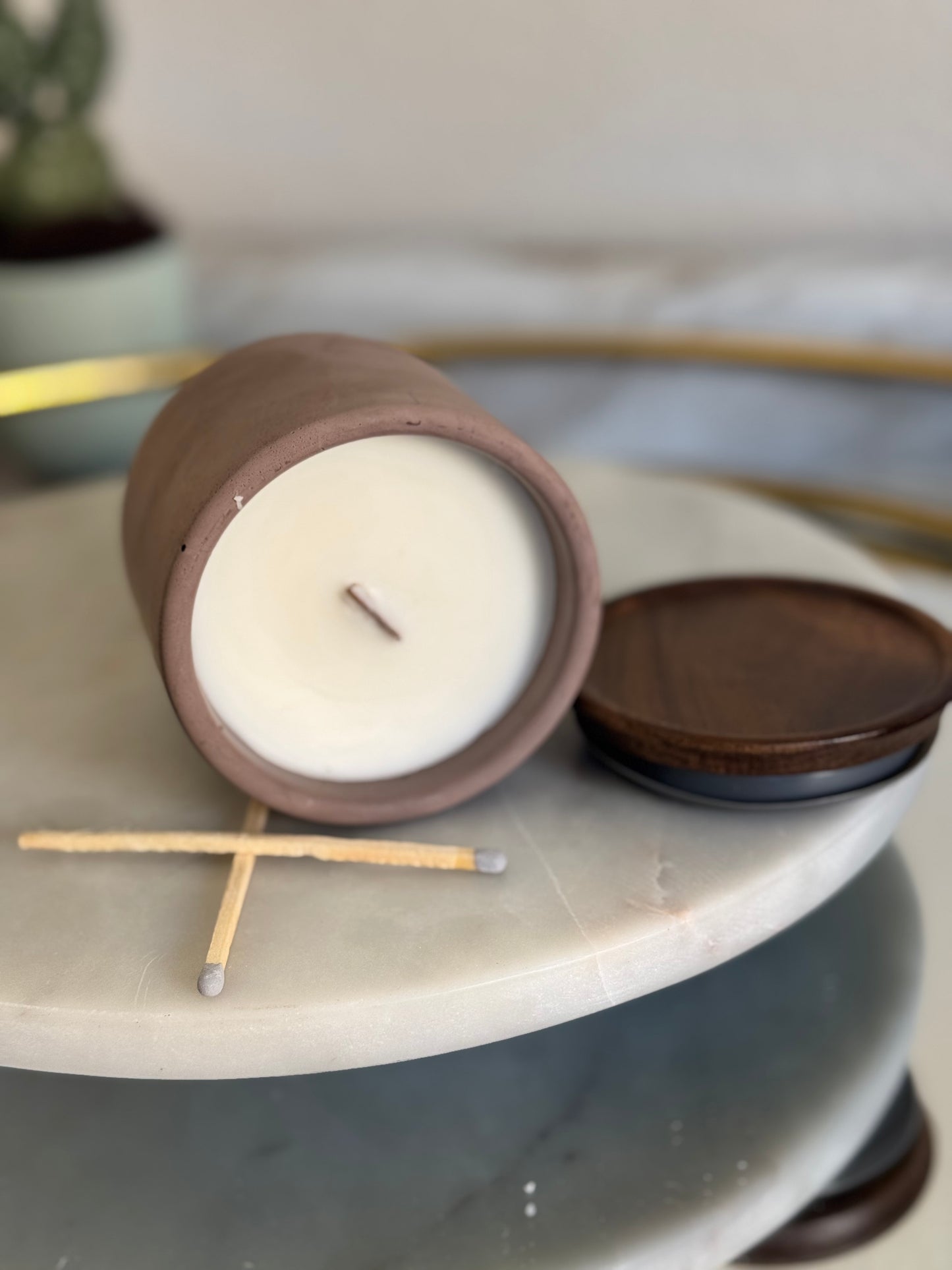 Concrete Candle with Lid