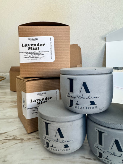 Wholesale Custom Logo Concrete Candles