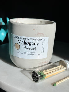 Concrete Candles with Cotton Wick