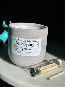 Concrete Candles with Cotton Wick