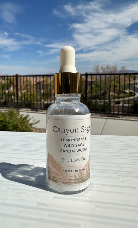 Canyon Sage 1oz Dry Body Oil, UNCOMMON Soapery