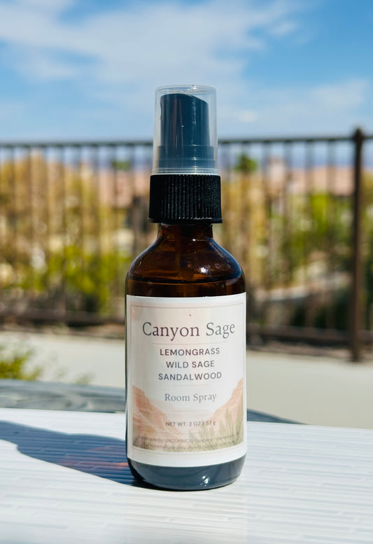 Caynon Sage 2oz Glass Amber Spray Pump, UNCOMMON Soapery