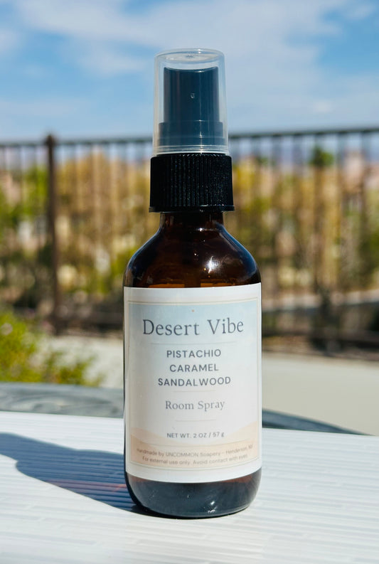 Desert Vibe 2oz Glass Amber Spray Pump, UNCOMMON Soapery