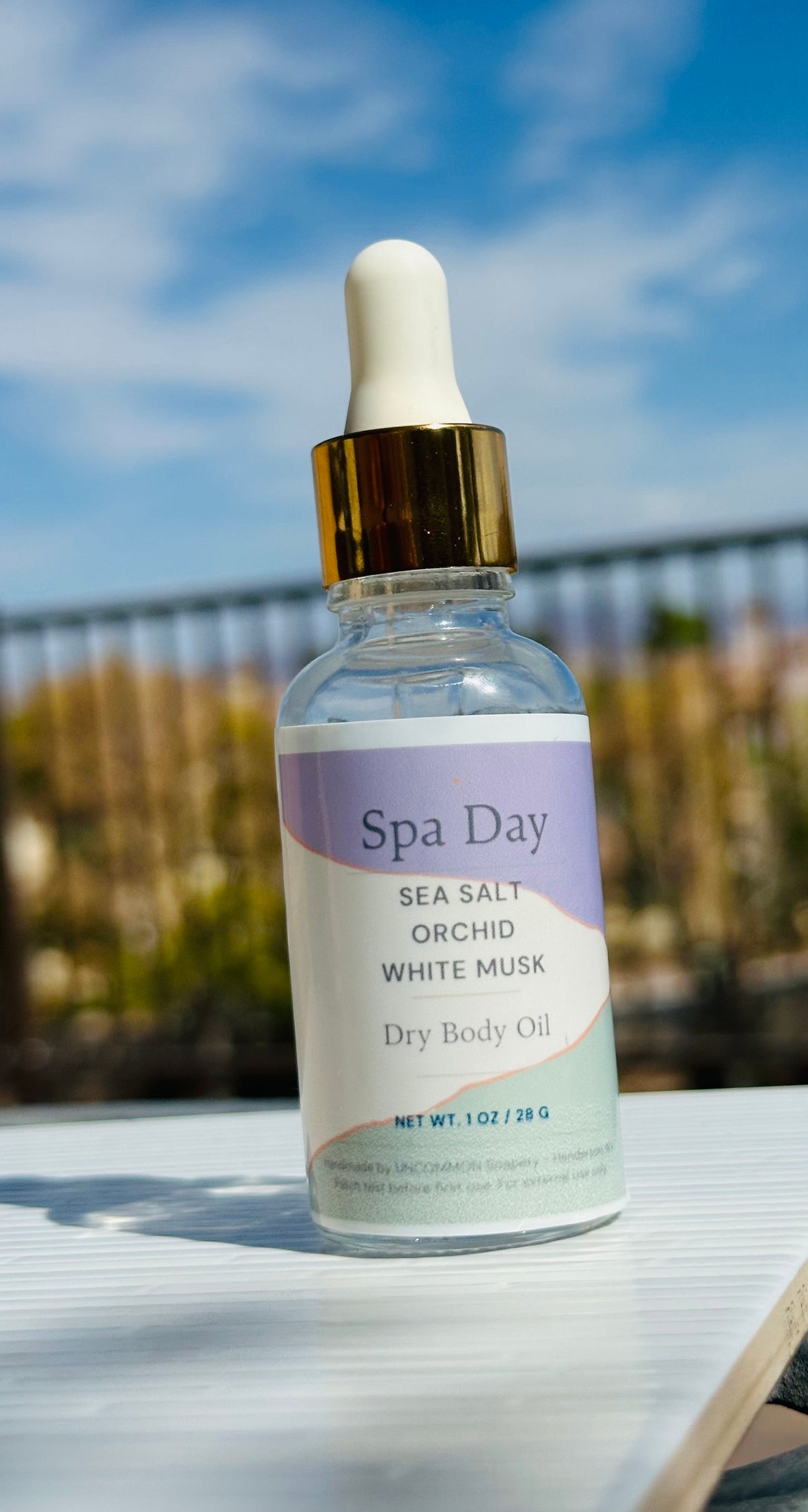 Spa Day 1oz Glass Dry Body Oil, UNCOMMON Soapery