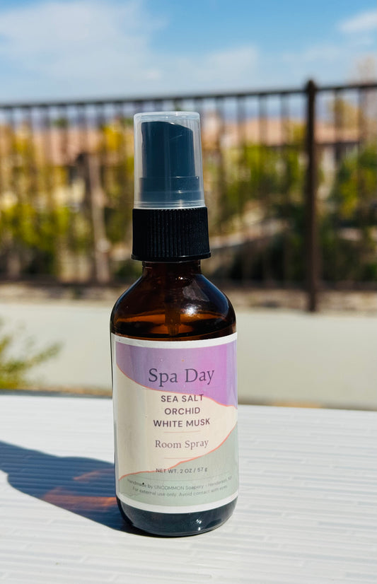 Spa Day 2oz amber glass bottle Room Spray, UNCOMMON Soapery